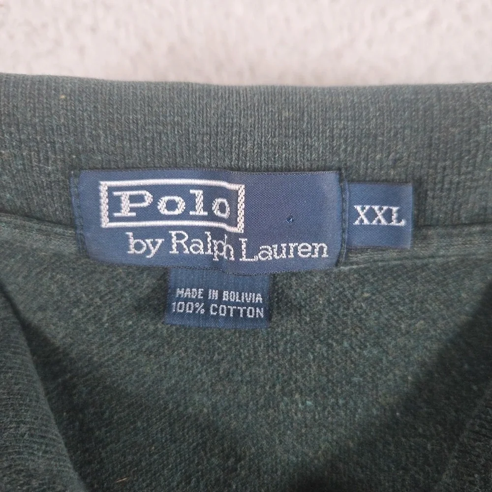 Vintage Polo Ralph Lauren Dark Green Polo Shirt Size XXL Preppy Casual 90's‎